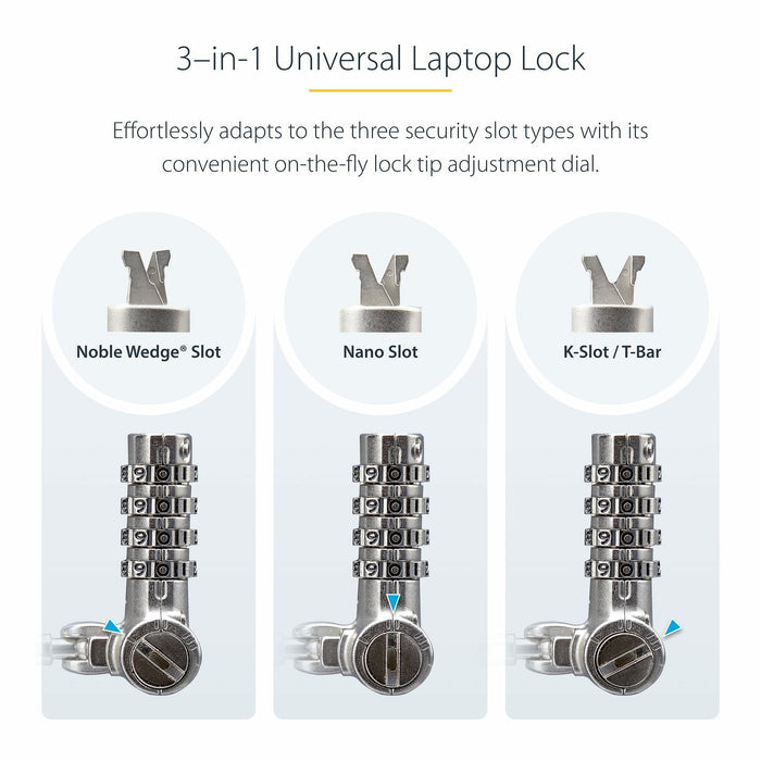 EAN 0065030908412 - StarTech.com UNIVKA25-LAPTOP-LOCK cable antirrobo Negro 2 m imagen 11