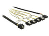 EAN 4043619833207 - DeLOCK 0.5m, Mini SAS HD SFF-8643/4xSATA 7p 0,5 m Negro, Plata, Amarillo imagen 1