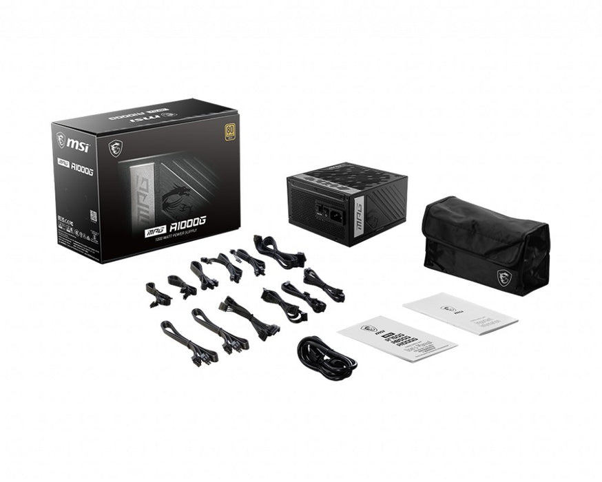 EAN 4719072898724 - MSI MPG A1000G unidad de fuente de alimentación 1000 W 20+4 pin ATX ATX Negro imagen 6