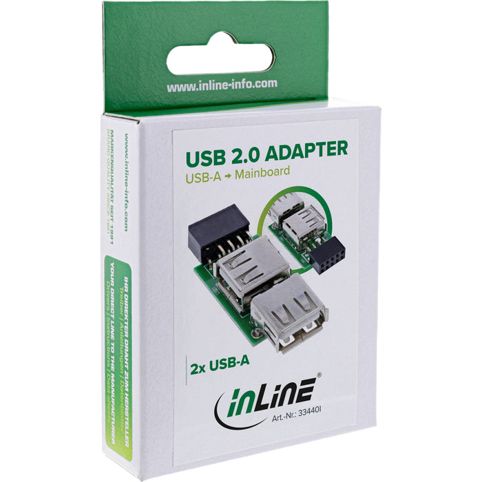 EAN 4043718121236 - InLine 33440I cambiador de género para cable 2x USB-A Verde imagen 4