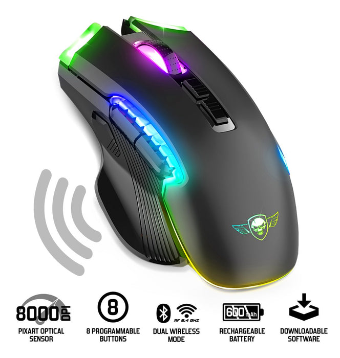 EAN 3700104445963 - Spirit of Gamer ELITE M70 ratón Juego mano derecha RF Wireless + Bluetooth Óptico 4800 DPI imagen 2