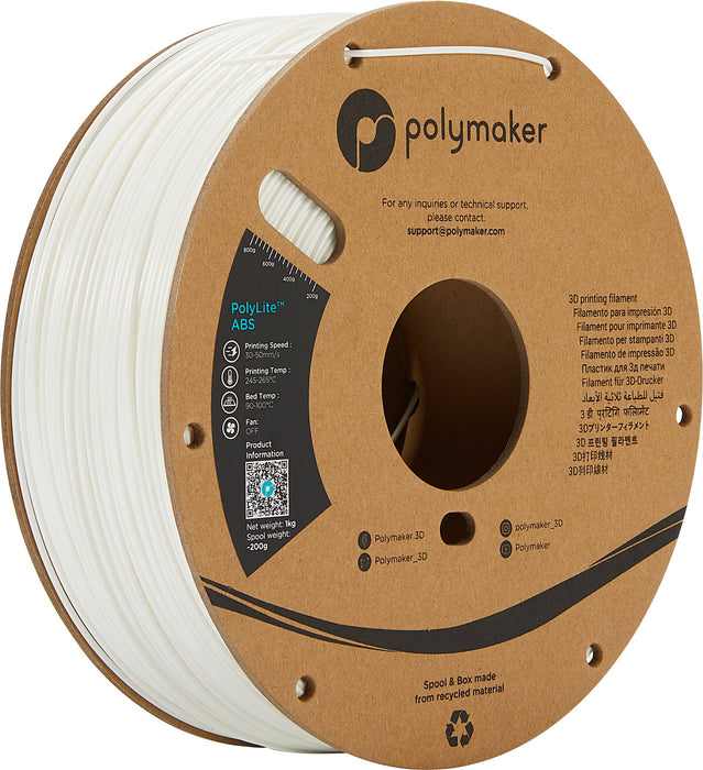 EAN 6938936710165 - Polymaker PE01002 material de impresión 3d ABS Blanco 1 kg imagen 1
