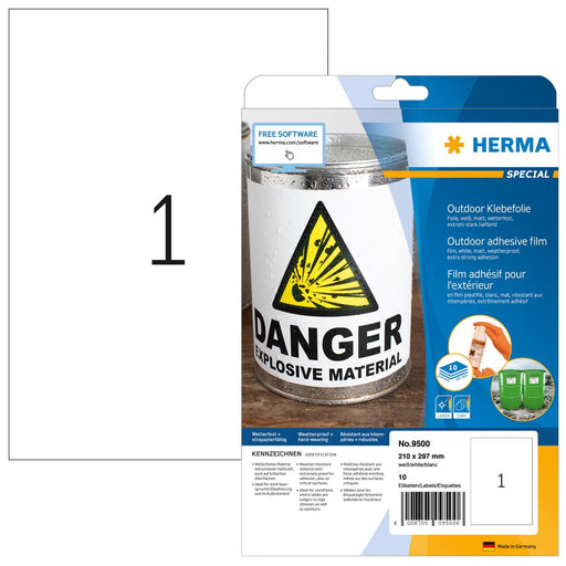 EAN 4008705095006 - HERMA 9500 etiqueta de impresora Blanco Etiqueta para impresora autoadhesiva imagen 1