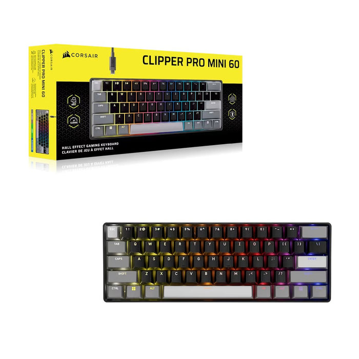 EAN 840440417156 - Corsair CLIPPER PRO MINI 60 teclado Juego USB QWERTZ Inglés de EE. UU. Negro imagen 2