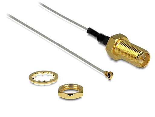 EAN 4043619888153 - DeLOCK 88815 cable coaxial 0,2 m MHF IV (I-PEX) RP-SMA Gris imagen 1
