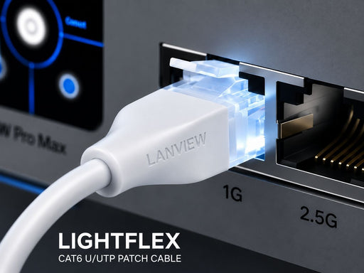 EAN 5715328207233 - Lanview LightFlex CAT6 U/UTP 1M, White, TPE, Halogenfree cable de red Blanco imagen 2