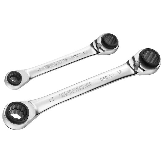 EAN 3148518123754 - Facom 64C.J2PB llave de carraca 2 pieza(s) Acero inoxidable imagen 1