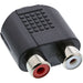 EAN 4043718080519 - InLine 99346 cambiador de género para cable 3.5mm jack female 2xCinch Negro imagen 1