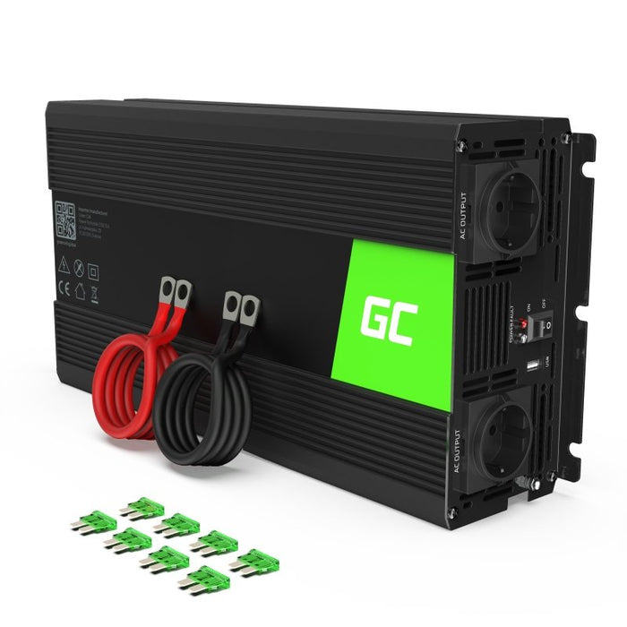 EAN 5903317228356 - Green Cell INV19 adaptador e inversor de corriente Auto 1500 W Negro imagen 1