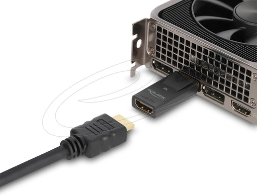 EAN 4043619610846 - DeLOCK 61084 cambiador de género para cable DisplayPort HDMI Negro imagen 2