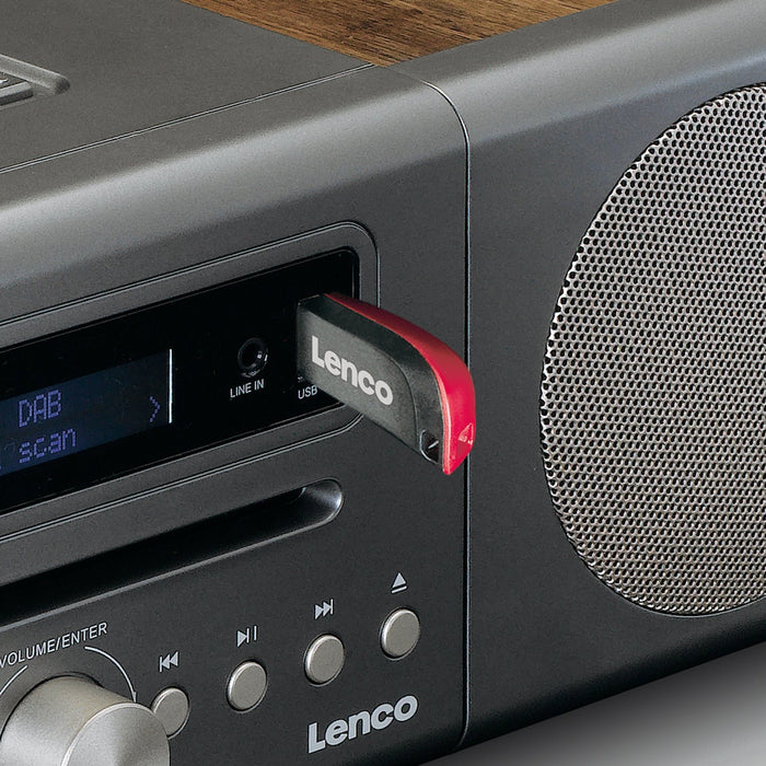 EAN 8711902066163 - Lenco MC-175SI sistema de audio para el hogar Microcadena de música para uso doméstico 40 W Plata, Madera imagen 4