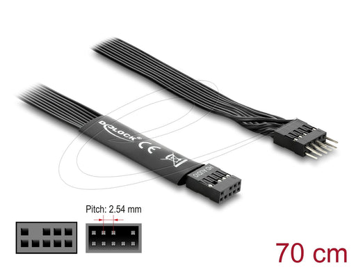 EAN 4043619860586 - DeLOCK 86058 cable paralelo Negro 0,7 m imagen 2