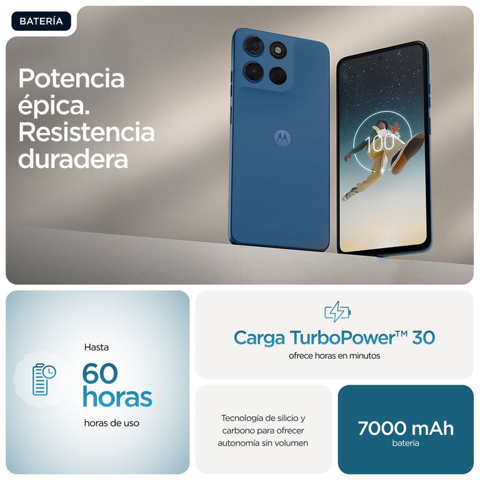 EAN 840493608983 - Motorola moto g57 power 17,1 cm (6.72") SIM doble Android 16.0 5G USB Tipo C 12 GB 256 GB 7000 mAh Azul imagen 6