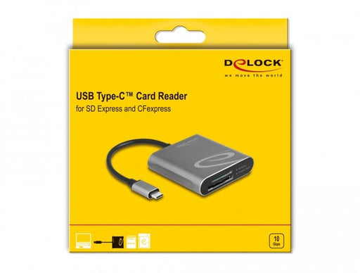 EAN 4043619910007 - DeLOCK 91000 lector de tarjeta USB 3.2 Gen 2 (3.1 Gen 2) Type-C Gris imagen 2