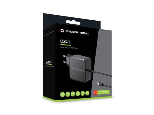 EAN 4015867235614 - Conceptronic OZUL05BE cargador de dispositivo móvil Universal Negro Corriente alterna Interior imagen 2