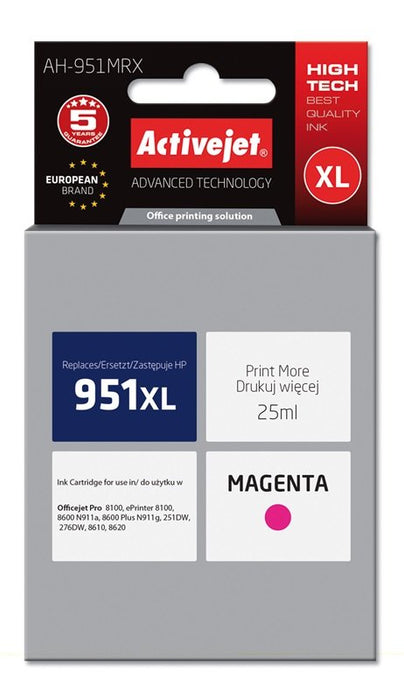 EAN 5901452157883 - Activejet AH-951MRX cartucho de tinta 1 pieza(s) Compatible Alto rendimiento (XL) Magenta imagen 2