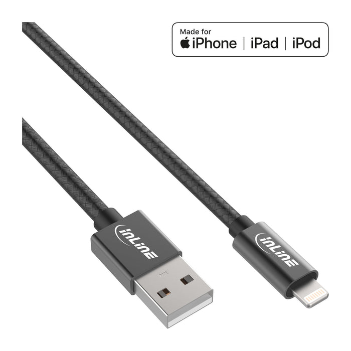 EAN 4043718270002 - InLine 31422B cable de conector Lightning 2 m Negro imagen 1