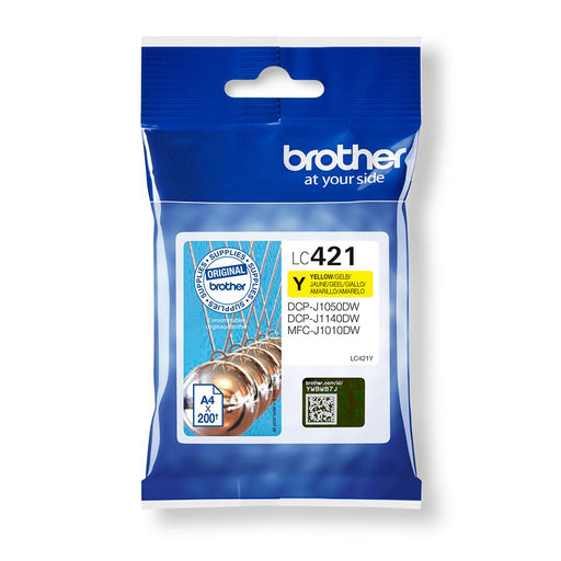 EAN 4977766810395 - Brother LC-421Y cartucho de tinta 1 pieza(s) Original Amarillo imagen 1