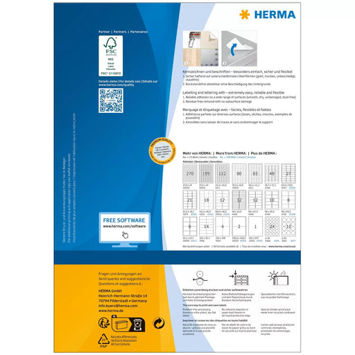 EAN 4008705103152 - HERMA 10315 etiqueta autoadhesiva Rectángulo redondeado Desmontable Blanco 100 pieza(s) imagen 2