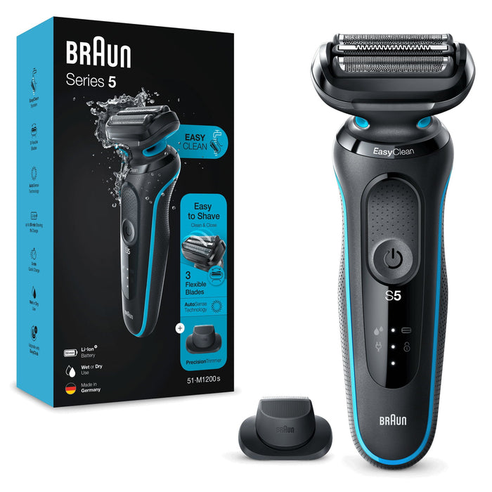 EAN 4210201432654 - Braun Series 5 51-M1200s afeitadora Máquina de afeitar de láminas Recortadora Negro, Azul imagen 3