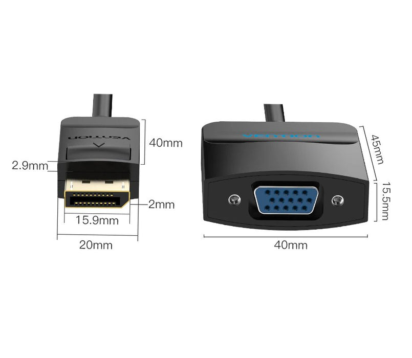EAN 6922794733329 - Vention HBFBB adaptador de cable de vídeo 0,15 m VGA (D-Sub) imagen 4