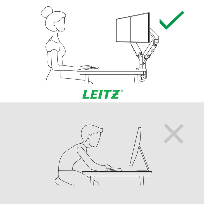 EAN 4002432134670 - Leitz 65370085 soporte para monitor 81,3 cm (32") Escritorio Gris imagen 7