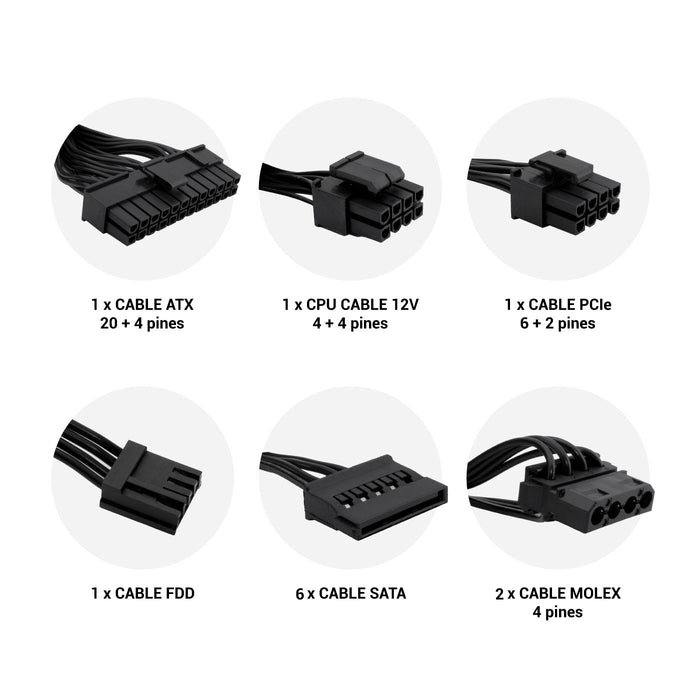 EAN 8436556145322 - CoolBox Force BR-500 unidad de fuente de alimentación 20+4 pin ATX Negro imagen 6