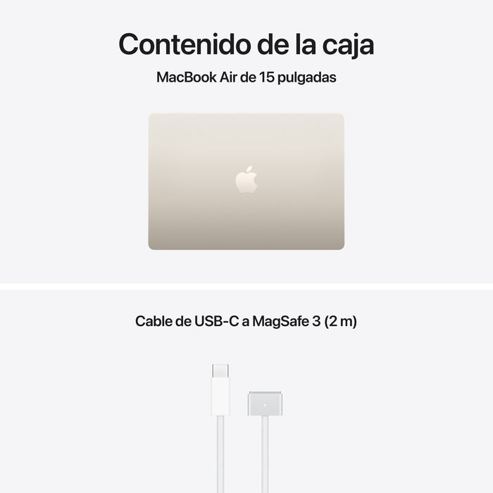 EAN 195950695854 - Apple MacBook Air Apple M Portátil 38,9 cm (15.3") Wi-Fi 7 (802.11be) macOS Tahoe Beige imagen 9