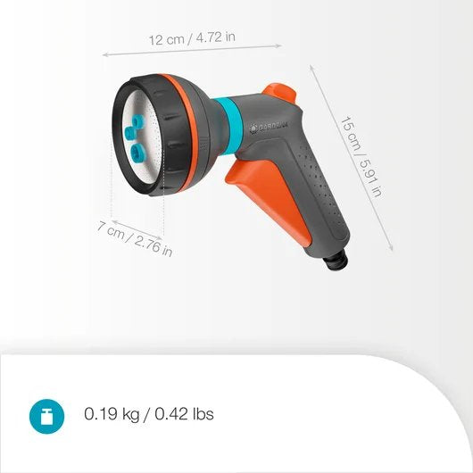EAN 4066407026452 - Gardena 18372-20 pistola de pulverización de agua o boquilla Boquilla de lavado Gris, Negro, Naranja imagen 7
