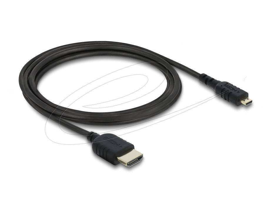 EAN 4043619816910 - DeLOCK 81691 cable HDMI 2 m HDMI tipo A (Estándar) HDMI tipo D (Micro) Negro imagen 1