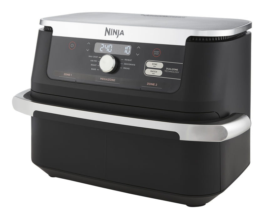EAN 0622356270373 - Ninja AF500EU freidora Doble 10,4 L Independiente 2470 W Freidora de aire caliente Negro, Acero inoxidabl imagen 3