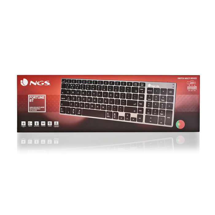 EAN 8435430619447 - NGS FORTUNE-BT, QWERTY, PT teclado Universal Bluetooth Portugués Negro, Plata imagen 8