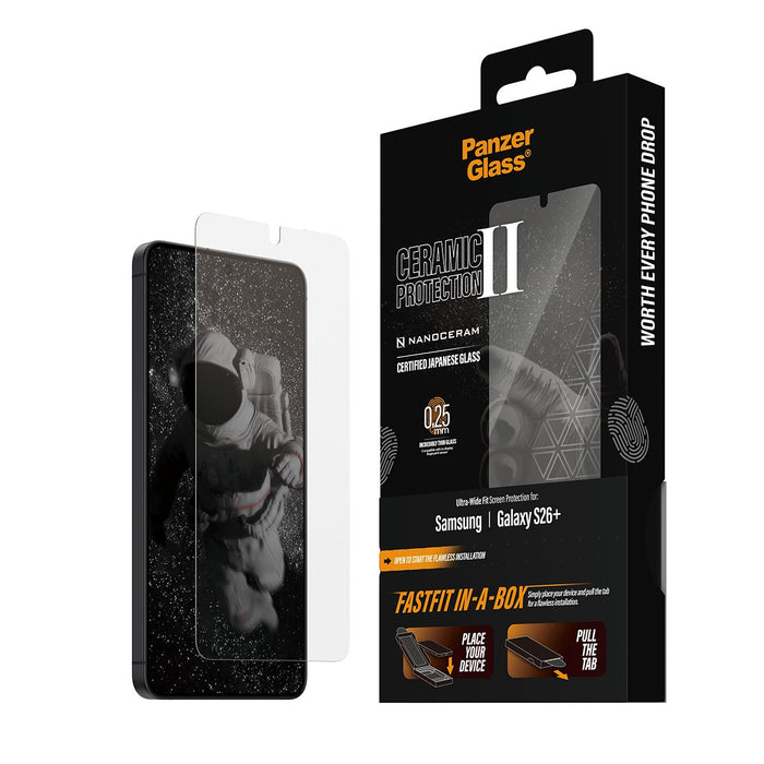 EAN 5715685039430 - PanzerGlass ® Ceramic Screen Protector Samsung Galaxy S26+ | Ultra-Wide Fit w. FASTFIT IN-A-BOX Protector imagen 6