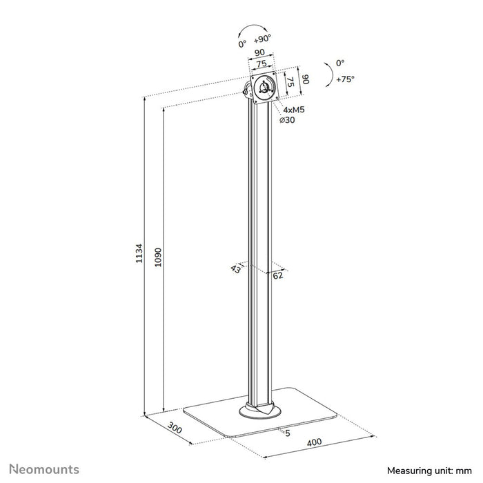 EAN 8721246340331 - Neomounts FL15-627BL1 accesorio o pieza de recambio para tableta Soporte para tableta imagen 13
