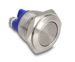 EAN 4043619220366 - DeLOCK 22036 interruptor eléctrico Interruptor pulsador 2P Acero inoxidable imagen 1