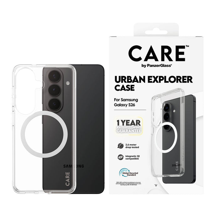 EAN 5715685034114 - PanzerGlass CARE™ by ® Urban Explorer Case Transparent w. White Qi Samsung Galaxy S26 funda para teléfono imagen 2