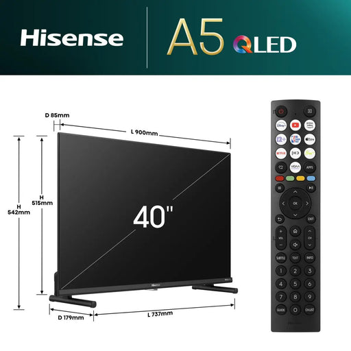 EAN 6942351405988 - Hisense 40A5NQ 101,6 cm (40") Full HD Smart TV Wifi Negro 220 cd / m² imagen 2