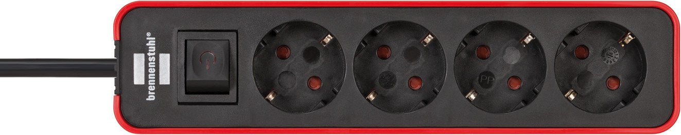 EAN 4007123643189 - Brennenstuhl 1153240070 base múltiple 1,5 m 4 salidas AC Interior Negro, Rojo imagen 7