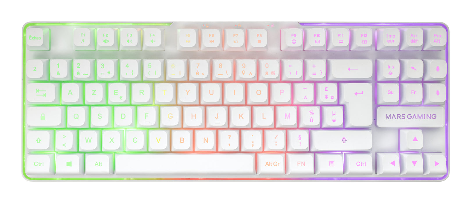 EAN 8435693111863 - Mars Gaming MCPWTKLWFR teclado Ratón incluido Juego RF inalámbrica + USB AZERTY Francés Blanco imagen 4