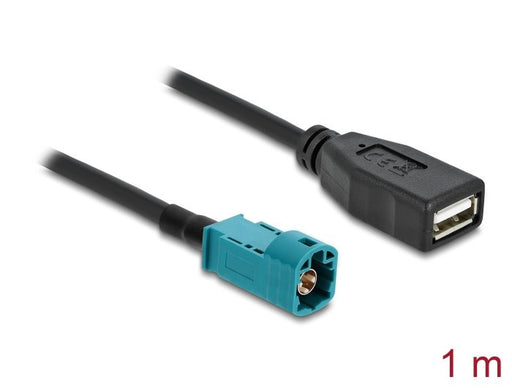 EAN 4043619907038 - DeLOCK 90703 cable coaxial 1 m HSD Z USB A Negro, Azul imagen 2