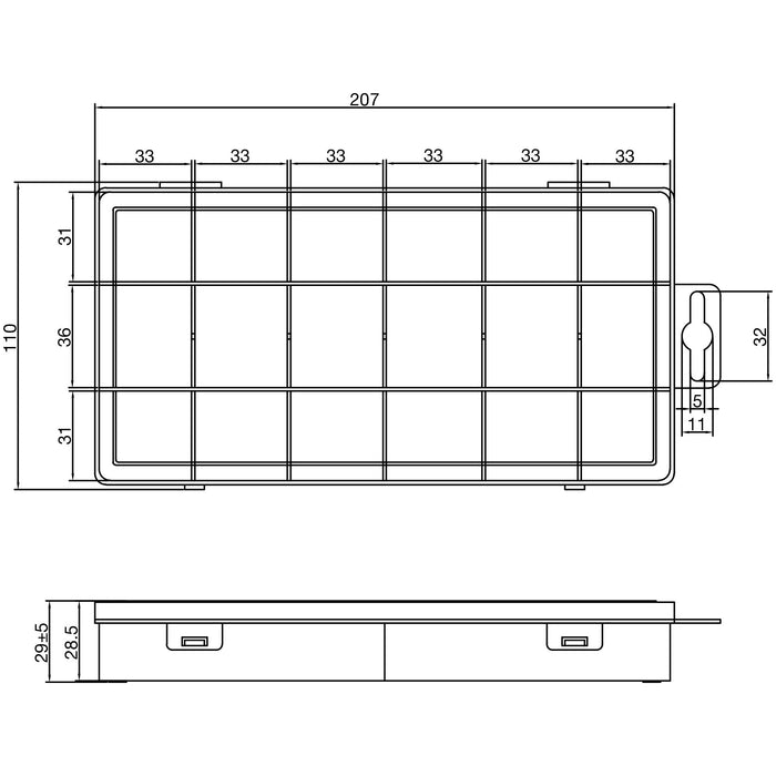 EAN 4043718331505 - InLine 43009O pieza pequeña y caja de herramientas Caja para piezas pequeñas Transparente imagen 3
