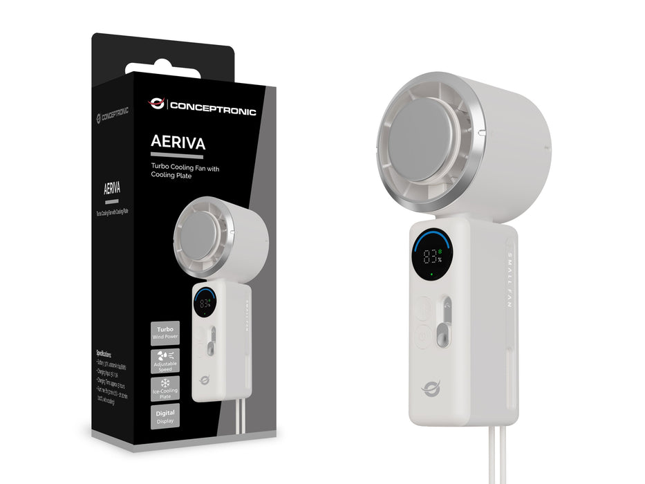 EAN 4015867244999 - Conceptronic AERIVA03C ventilador y nebulizador personal de mano Crema de color Ventilador de mano imagen 3