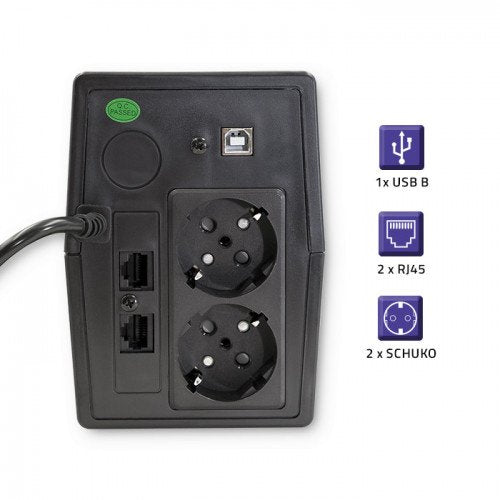 EAN 5901878539805 - Qoltec Monolith sistema de alimentación ininterrumpida (UPS) Doble conversión (en línea) 1 kVA 600 W 2 sa imagen 5