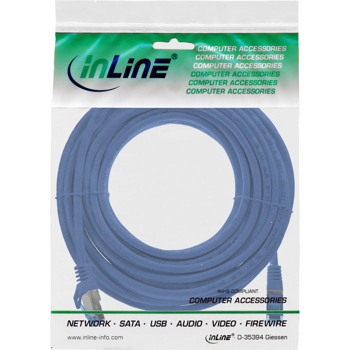 EAN 4043718336777 - InLine 72607B cable de red Azul 7,5 m Cat6a S/FTP (S-STP) Alrededor imagen 3