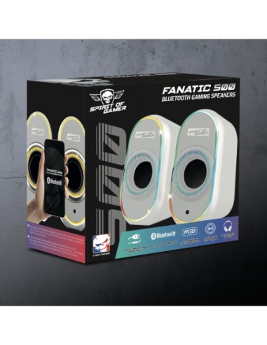 EAN 3700104434349 - Spirit of Gamer FANATIC 500 ARTIC Blanco Inalámbrico y alámbrico 3 W imagen 5