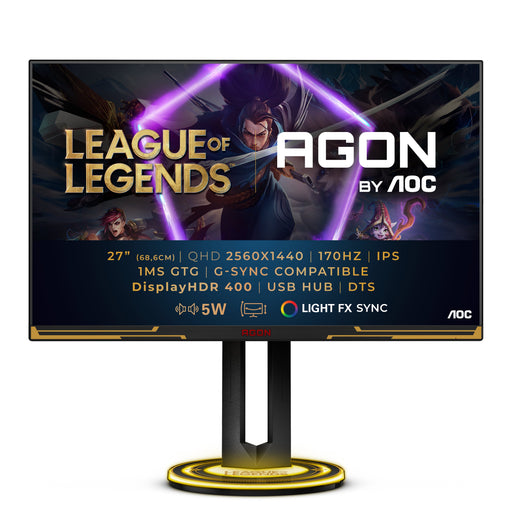 EAN 4038986180580 - AOC AGON AG275QXL pantalla para PC 68,6 cm (27") 2560 x 1440 Pixeles Quad HD LED Negro, Oro imagen 1