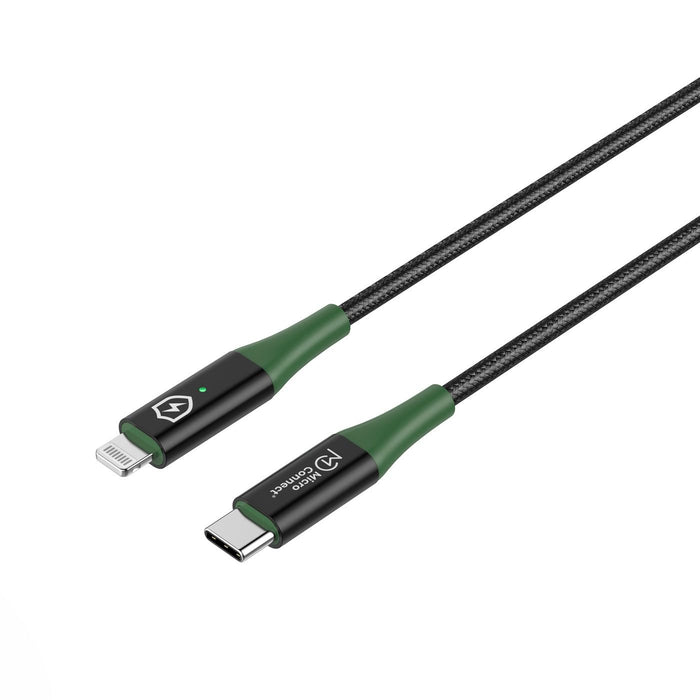 EAN 5715063388310 - Microconnect MC-SMART USB C-L-2 cable de conector Lightning 2 m Negro, Verde imagen 2