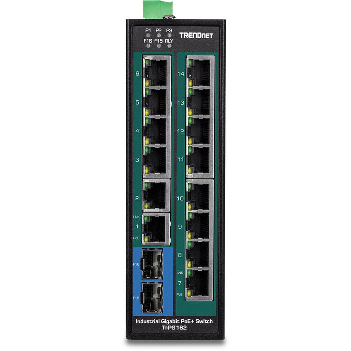 EAN 0710931161748 - Trendnet TI-PG162 switch No administrado Gigabit Ethernet (10/100/1000) Energía sobre Ethernet (PoE) Negr imagen 2