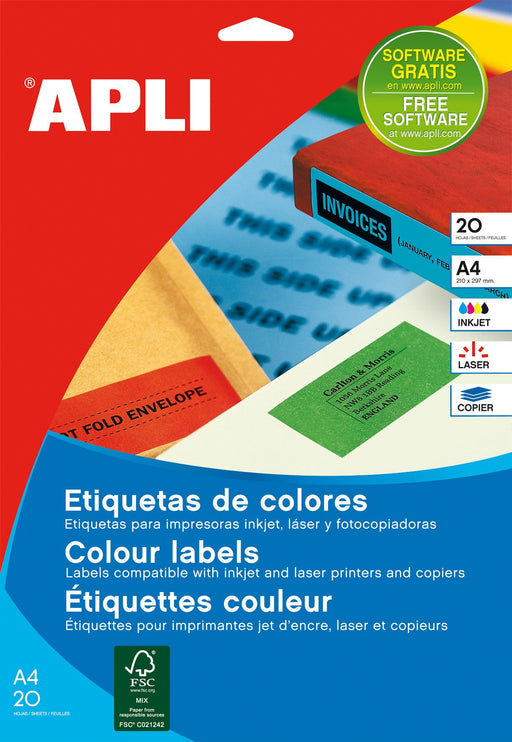 EAN 8410782129936 - APLI 12993 etiqueta de impresora Rojo Etiqueta para impresora autoadhesiva imagen 1