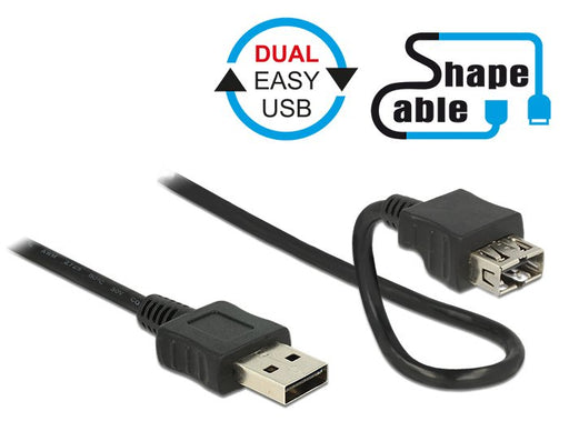 EAN 4043619836635 - DeLOCK 0.5m 2xUSB2.0-A cable USB USB 2.0 0,5 m USB A Negro imagen 2